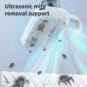 Handheld Cordless UV Mite Removal Device, Powerful Vacuum, 2 Speeds, Suitable for Pets, Cars, Clothes, Plush Toys