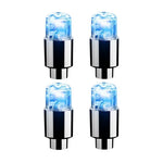 4/2Pcs LED Wheel Lights Tire Valve Stem Caps - Waterproof Auto Accessories for Car, Bike, and Motorcycle