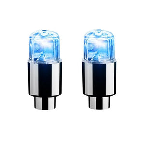 4/2Pcs LED Wheel Lights Tire Valve Stem Caps - Waterproof Auto Accessories for Car, Bike, and Motorcycle