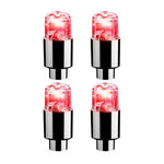 4/2Pcs LED Wheel Lights Tire Valve Stem Caps - Waterproof Auto Accessories for Car, Bike, and Motorcycle