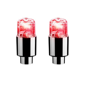 4/2Pcs LED Wheel Lights Tire Valve Stem Caps - Waterproof Auto Accessories for Car, Bike, and Motorcycle